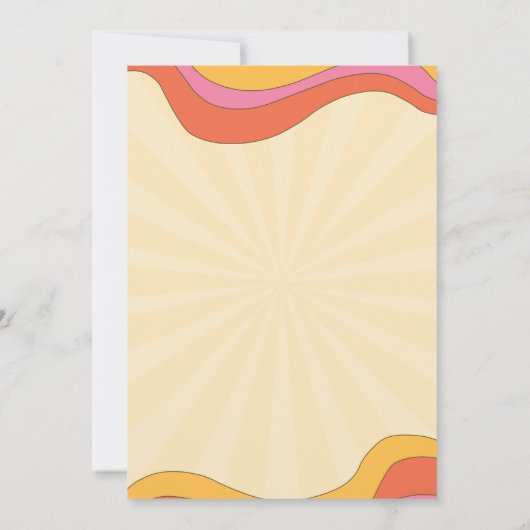 Invitation Classe Sunburst Jaune Rétro Throwback Réunion (Dos)