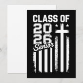 Invitation Classe supérieure de 2026 Christian Jésus Drapeau (Devant / Derrière)