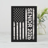 Invitation Classe supérieure de 2026 Drapeau américain patrio (Debout devant)