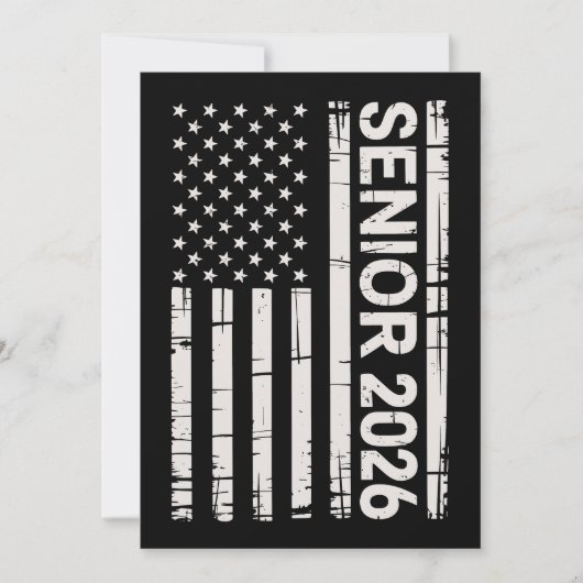 Invitation Classe supérieure de 2026 Drapeau patriotique amér (Devant)