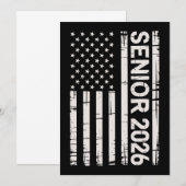 Invitation Classe supérieure de 2026 Drapeau patriotique amér (Devant / Derrière)