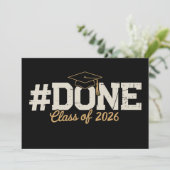 Invitation Classe terminée de 2026 Or Diplômé Diplômée (Debout devant)