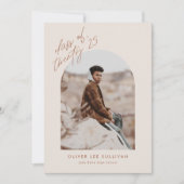 Invitation Classe Terracotta de 2025 Arch Photo Graduation (Devant)