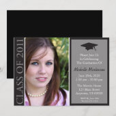 Invitation Classe Traditionnelle De 2011 (Noir) (Devant / Derrière)