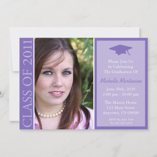 Invitation Classe Traditionnelle De 2011 (Purple) (Devant)