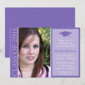 Invitation Classe Traditionnelle De 2011 (Purple) (Devant / Derrière)