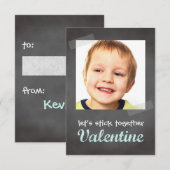 Invitation Classe valentine échange tableau noir (Devant / Derrière)