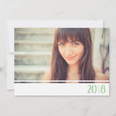 Invitation Classe verte et blanche moderne d'invitations phot (Devant)
