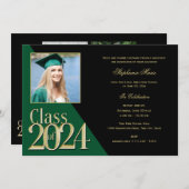 Invitation Classe verte et or de Multi Photo 2023 (Devant / Derrière)
