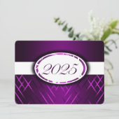 Invitation Classe violet et blanc de Parti 2025 (Debout devant)