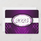 Invitation Classe violet et blanc de Parti 2025 (Devant)
