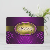 Invitation Classe violet et or de 2025 Party (Debout devant)