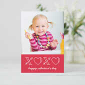Invitation Classe Xs & Os Valentine - Rose (Debout devant)
