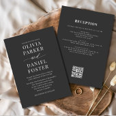 Invitation Classic All in One QR Code mariage élégant