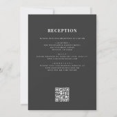 Invitation Classic All in One QR Code mariage élégant (Dos)
