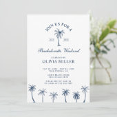 Invitation Classic Beach Bachelorette Party Week-end (Debout devant)