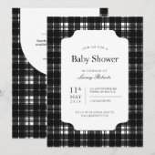 Invitation Classic Black and White Robertson Plaid Check (Devant / Derrière)