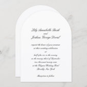 Invitation Classic Black and White Timeless Wedding (Devant / Derrière)