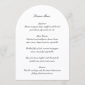 Invitation Classic Black and White Timeless Wedding Menu (Devant)