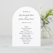 Invitation Classic Black and White Timeless Wedding Program (Debout devant)