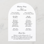 Invitation Classic Black and White Timeless Wedding Program (Dos)