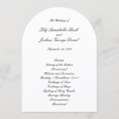 Invitation Classic Black and White Timeless Wedding Program (Devant)
