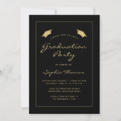 Invitation Classic Black Gold Border Party 2025 (Devant)