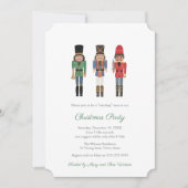 Invitation Classic Black Nutcracker Family Holidays Party (Devant)
