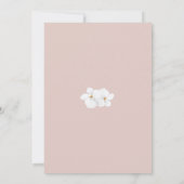 Invitation Classic Blanc Orchidées Aquarelle Rose Date de sau (Dos)