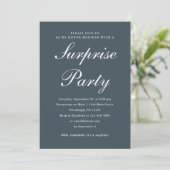 Invitation Classic Blue and White Surprise Party (Debout devant)