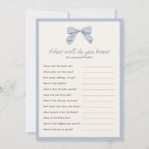 Invitation Classic Blue Bow Comment bien connaissez-vous le j