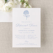 Invitation Classic Blue Hydrangea Wedding Rehearsal Dinner