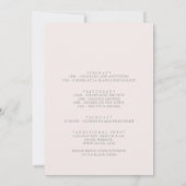 Invitation Classic Boho Blush Fleur sauvage Bachelorette Week (Dos)