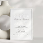 Invitation Classic Brown Border Script Elegant Wedding RSVP<br><div class="desc">This wedding invitation features a simple border frame, the couple's names in a beautiful flowing script, and all the wedding details in classic lettering with a warm brown tone. Perfect for any style of wedding, from a backyard garden party to a formal ballroom reception. Fully customizable with your names, date,...</div>
