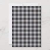 Invitation Classic Buffalo Plaid Check Black White Event (Dos)