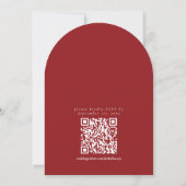 Invitation Classic Burgundy Red Monogram Minimalist Wedding (Dos)