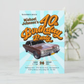 Invitation Classic Car Retro Amusants Vintage 40e anniversair (Debout devant)