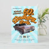 Invitation Classic Car Retro Fun 60e Anniversaire (Debout devant)