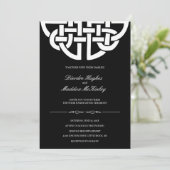 Invitation Classic Celtic Knot Black & White Handfasting (Debout devant)