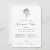 Invitation Classic Charcoal Hydrangea Rehearsal Dinner (Devant)