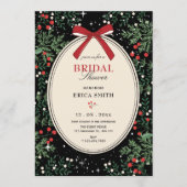 Invitation Classic cherry bow bridal shower (Devant)