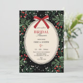 Invitation Classic cherry bow bridal shower (Debout devant)