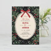 Invitation Classic cherry bow wedding (Debout devant)