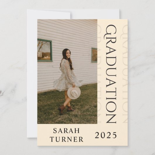 Invitation Classic Chic Blush Graduation Party (Devant)