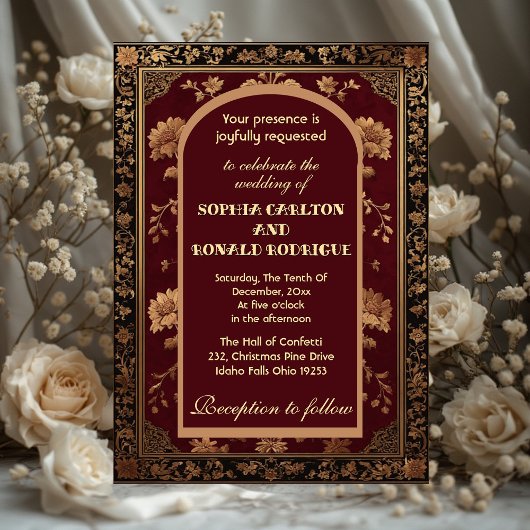 Invitation Classic Christmas Chinoiserie Traditional Wedding
