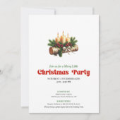 Invitation Classic Christmas Decoration Holly Berries Card (Devant)