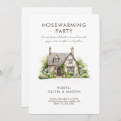 Invitation Classic Cottage core Housewarming (Devant / Derrière)