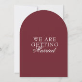 Invitation Classic Deep Burgundy Old Money Arched Wedding (Dos)
