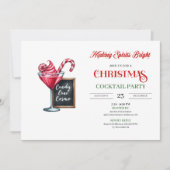 Invitation Classic digital Christmas cocktails party invites (Devant)