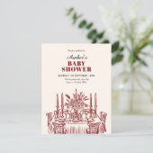 Invitation Classic Dining table baby shower (Debout devant)